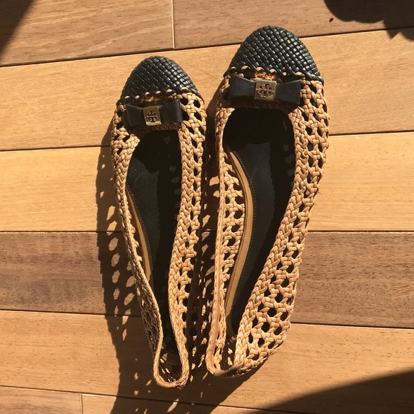 basket weave flat shoes